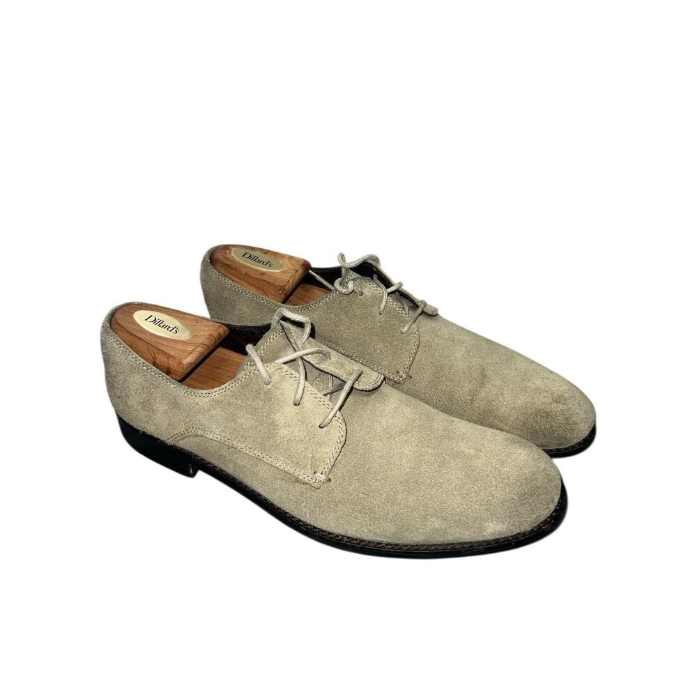 John Varvatos Suede Leather Shoes in  Khaki Green Size 8.5M